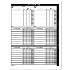 Fitness - 6 Day Workout Log