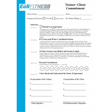 Trainer Client Commitment Sheet