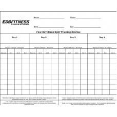 Fitness - Blank Four Day Workout Plan