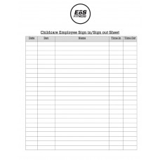 Kids Club - Employee Sign In Sheet (Pack of 100)