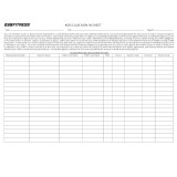 Kids Club - Sign In Sheet