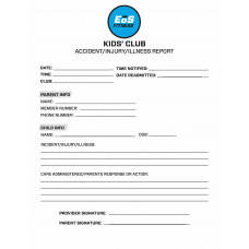 Kids Club Accident-Incident Report (Pack of 100)