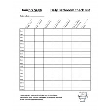 Front Desk - Daily Bathroom Checklist-No Sauna