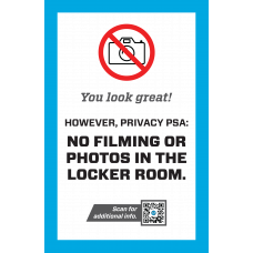 No Photos or Filming Signage - 5.5" x 8.5"
