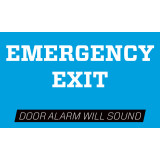 Blue Emergency Exit (15" x 9")