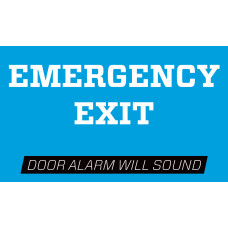 Blue Emergency Exit (15" x 9")