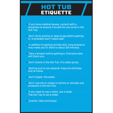 Hot Tub Etiquette (11" x 17")