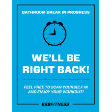 Bathroom Break Card   (Laminated 8.5" x 11")