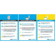 Outhouse Etiquette Signs-12 Signs  (Kit 0024)