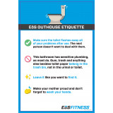 Outhouse Etiquette-6x9 Men’s Stall (Individual)