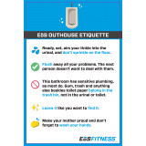 Outhouse Etiquette-6x9 Men's Urinal (Individual)