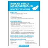 Recovery Room Human Touch Massage Chairs Sign