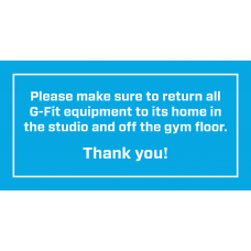 G-Fit Closet Sign