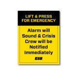 Press For Emergency Vinyl Sticker