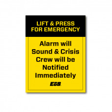 Press For Emergency Vinyl Sticker