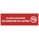 No Smoking or Vaping Sign (10” x 3”)