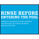Rinse Before Entering Pool