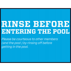 Rinse Before Entering Pool