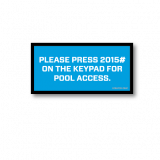 Pool Access (keypad, # Pound Sign)