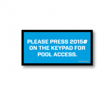 Pool Access (keypad, # Pound Sign)