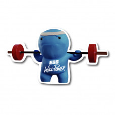 Sticker, "Will Power Barbell"