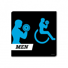 Restroom Sign, Braille - Men
