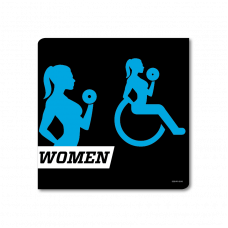 Restroom Sign, Braille - Women