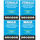 Restroom Cleaning Laminate Set (Male/Female)