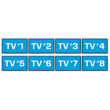TV Signs - Set of 8