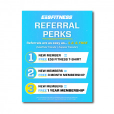 1-2-3 Referral Rigid Sign 8.5x11 with easel