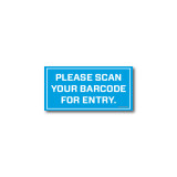 Barcode Entry Scanner Sticker