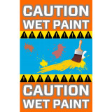 Sign (4" x 7") - Wet Paint (Laminate Material - Set of 10)